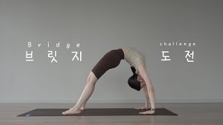 살면서 한 번은 해보고 싶은 브릿지 자세 도전!! _허리스트레칭/허리유연성/무지개동작/우르드바다누라사나/후굴/컴업 드롭백/유연성/요가ASMR/