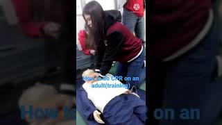 how to do CPR on an adult (training)#shortvideo