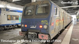 [TIMELAPSE] de Metz-Ville à Thionville en z11500 Metrolor avec @Wifax