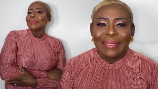 BLACK DON'T CRACK! HOW TO SLAY IN YOUR 60s [Affordable Matured Skin Full Glam Makeover on my Mom!]