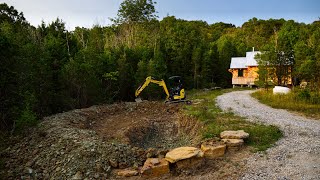 Excavating a Pond with a Yanmar Vio 25 Mini Excavator