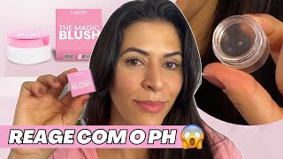 Testando Blush Mágico LANNFY *The Magic Blush* [Reage com o pH da pele] - Funciona mesmo?