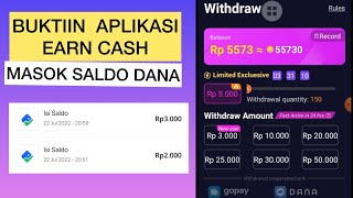 Aplikasi Penghasil Saldo Dana Tercepat 2022 EarnCash Terbukti Membayar #earncash