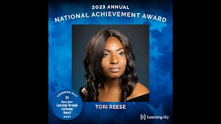 National Achievement Award Winner - Tori R.