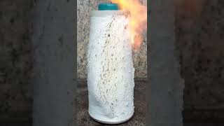 Burning large Roll of thread with Fire TUBE 🧵🔥😱 #fyp #viral #fire #burn #thread  #roll #foryou