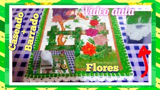 caseado e bico de flores em croche rapido e facil