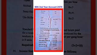 Bbs 2nd year Account Question 2079❤️😍Cost and Management Accounting bbs 2nd year question paper 2079