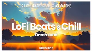 Dreamland 1 Hour Of AI-Generated Relaxing LoFi Chillout Beats & Peaceful Nature Animations