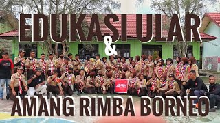 🔴EDUKASi ULAR⚠️Bersama teman teman Pramuka with amang rimba borneo‼️