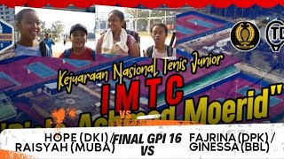 SUPERTIEBREAK Seru Saling Kejar FINAL Ganda Putri 16 Tahun IMTC Series 2 PLB Piala Achmad Moerid