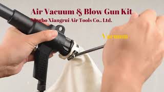 Air Vacuum Gun, Air Wonder Gun, Air Blow & Vacuum Gun Kit, Pneumatic Gun Vacuum Cleaner Suction Kit