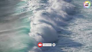 Long Shot of Waves Crashing On Shores of Uluwatu Coast