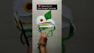 Subscribe for Detailed Tutorials of Easy Rangoli | Easy Flower Rangoli | Festival Rangoli