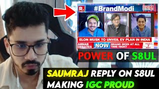 SAUMRAJ REACT ON S8UL 🔥 GOLDY BHAI REPLY ON SPOWER MATTER 🚨😱 POWER OF S8UL 🚀