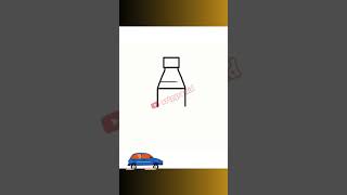 How to Draw cute COKE BOTTLE Step By Step along with the kids #trending #viral #art #shorts #drawing