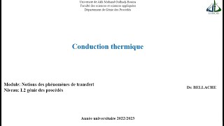 Conduction thermique