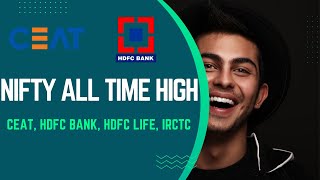 Nifty All Time High | Technical analysis of  Ceat, HDFC bank,  Hdfc life, Irctc down? #nifty #tamil