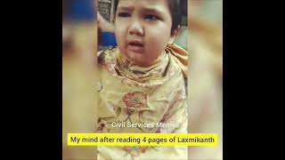 My mind after reading Laxmikanth 😂😂  (Just for fun) | UPSC/IAS memes