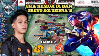 SEMUA HERO SKYLAR DI BAN!! BRUNONYA LANGSUNG TURUN GUNUNG | RRQ vs AURA FIRE | GAME 2 |  MPL ID S12