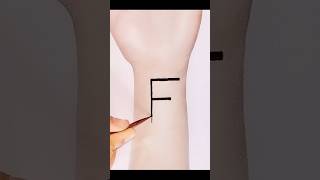 "F" letter mehndi design. #mehndi