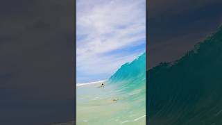 Dodging waves at sandy beach shorebreak!