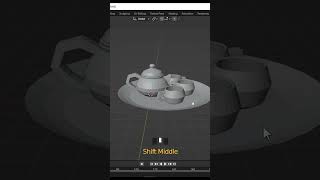 3D Plate Modeling In Blender-mds design #shorts 🍮