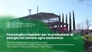 🖥️ WEBINAR | TECNOLOGIE E IMPIANTI PER LA PRODUZIONE DI ENERGIA NEL SETTORE AGRO-ZOOTECNICO