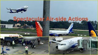 Spectacular Arrivals Push-back Takeoff  - Kolkatta Netaji Subhas Chandra Airport