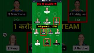 India vs Australia women's 1 ODI match dream11 prediction. #shorts #viral #trending