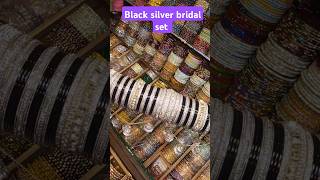 Black silver bridal fancy set #ytshorts #trending #viralshorts #bridalchura #wedding #churi #bangles