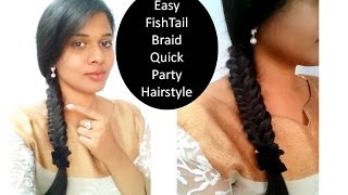 How to do Fish tail braid | Quick party Hair style| starnaturalbeauties