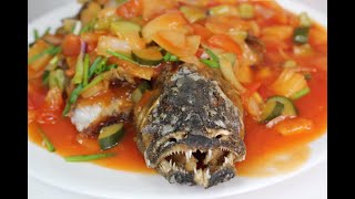 Fried grouper w sweet and sour sauce | Recipe | Easy recipe | Cook | Cooking | ASMR