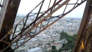 Going up the Eiffel Tower