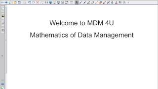 MDM4U  Statistics Introduction