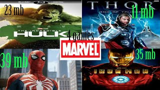 Iron Man,Hulk, Spiderman,Thor games for free download and play (the marvel package)