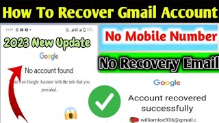 How To Recover GMAIL Account 2023 | How To Recover GOOGLE Account Without Any Verification | Latest