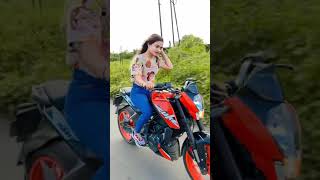 KTM Duke With Lady biker Sanjana