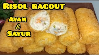 Risol Ragout Ayam & Sayur, enak bikin nagih | Tips bikin kulit risol anti robek#risoles#risolmayo