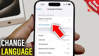 How to change language on iphone