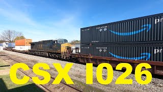 CSX I026 in Athens - 3422, 843 & Distributed Power Unit 538