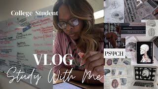 Study with me vlog | Learning how to study all over again | college student edition. #studyvlog