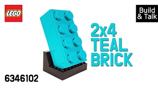 [조립&수다] 6346102 2X4 틸 브릭(VIP Buildable 2X4 Teal Brick) - 레고매니아_LEGO Mania(Build & Talk)