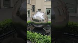 Cool ball fountain in Poznań.⛲️ poznań#libelta#centrum#cool#fountain#ball#summer#love