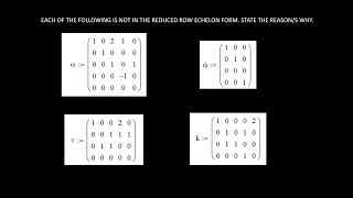 Reduced Row Echelon Form