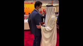 لقاء أخوي ودي يجمع صاحب السمو الشيخ محمد بن زايد وسمو الأمير تميم بن حمد 🇦🇪🇶🇦🤍