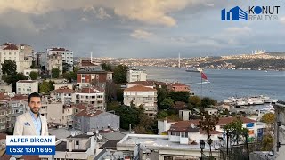 CİHANGİR'DE BOĞAZ MANZARALI, BALKONLU, 3+1 SATILIK DAİRE