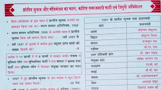 BPSC TRE 4 प्रांतीय चुनाव और मंत्रिमंडल का गठन कांग्रेस। Modern history Ncert based #bpsctre4 #bihar