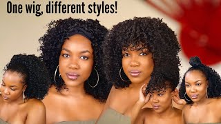 OUTRE Converti Cap Wig with Bangs! One wig, different styles! | ft. EbonyLine.com