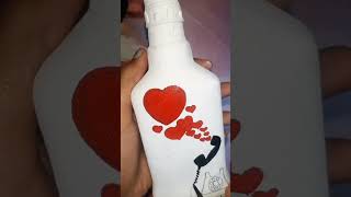 #Bottle painting#short#karabi #acrylic painting #viralvideo# #shortvideo#bottle art#love#speak#