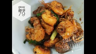 Cách làm tôm rim thịt ba rọi-How to make shrimp and pork belly simmered in fishsauce | HNAG79 #1